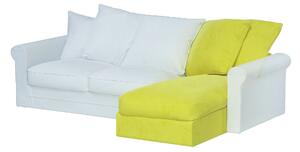 Grönlid chaise longue capac secțional culoare verde Țesătură gloss, catifea