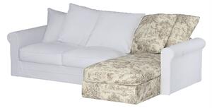 Grönlid chaise longue capac secțional culoare maro Țesătură cu model