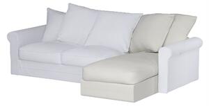 Grönlid chaise longue capac secțional culoare gri Țesătură gloss, împletitură, catifea