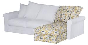 Grönlid chaise longue capac secțional culoare galben Țesătură împletitură, cu model