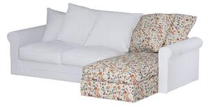 Grönlid chaise longue capac secțional culoare portocaliu Țesătură împletitură, cu model
