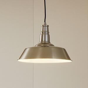 Lindby lampă suspendată Laylan, nichel/alb, Ø 36 cm, metal, reglabil, Metalic, Camera de zi / sufragerie, Metal, Modern