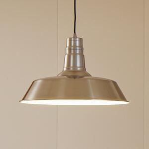 Lindby lampă suspendată Laylan, nichel/alb, Ø 46 cm, metal, reglabil, Metalic, Camera de zi / sufragerie, Metal, Modern