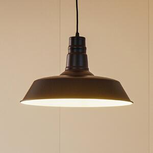 Lindby Lampă suspendată Laylan, alb/negru, Ø 46 cm, metal, reglabil, Negru, Camera de zi / sufragerie, Metal, Modern
