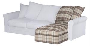 Grönlid chaise longue capac secțional culoare bej Țesătură împletitură, cu model