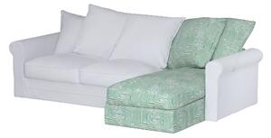 Grönlid chaise longue capac secțional culoare verde Țesătură împletitură, cu model