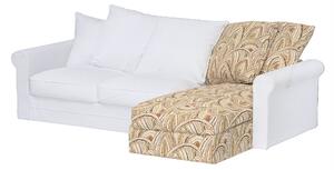 Grönlid chaise longue capac secțional culoare bej Țesătură împletitură, cu model