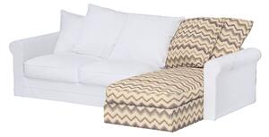 Grönlid chaise longue capac secțional culoare bej Țesătură împletitură, cu model