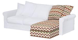 Grönlid chaise longue capac secțional culoare multicolor Țesătură împletitură, cu model