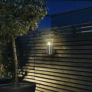 LEDVANCE Lampă de exterior Endura Classic Ebro cu senzor, oțel inoxidabil, reglabil, Metalic, Oțel inoxidabil