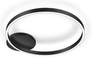 Knapstein Plafonieră cu LED Anel-60, negru, direct/indirect, reglabil, Negru, Camera de zi / sufragerie, Aluminiu, Modern