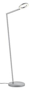 Knapstein Lampă de podea cu LED Tessa-S, nichel mat, CCT, control prin gesturi, reglabil, Metalic, Camera de zi / sufragerie, Alamă, Modern