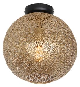 Freelight Plafonieră Oronero/Oro, Ø 30 cm, auriu, metal, reglabil, Auriu / Alamă, Camera de zi / sufragerie, Metal, Modern, glob