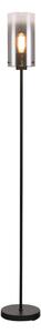 Freelight Veioză Ventotto, negru/fum, înălțime 165 cm, metal/veteran, Gri, Camera de zi / sufragerie, Metal, Modern