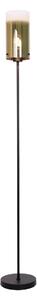 Freelight Veioză Ventotto, negru/auriu, înălțime 165 cm, metal/glonț, Auriu / Alamă, Camera de zi / sufragerie, Metal, Modern