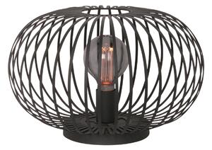 Freelight Lampă de masă Aglio, Ø 40 cm, negru, metal, Negru, Camera de zi / sufragerie, Metal, Modern