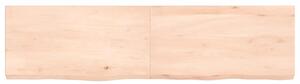 Poliță de perete, 120x30x(2-6)cm, lemn masiv de stejar netratat