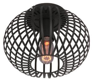 Freelight Plafonieră Aglio, Ø 25 cm, negru, metal, reglabil, Negru, Camera de zi / sufragerie, Metal, Modern