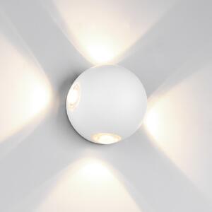 Trio Lighting Aplică de exterior cu LED Avisio, alb mat, 4 lumini, semicirculară, Alb, Aluminiu, Modern