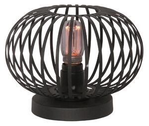 Freelight Lampă de masă Aglio, Ø 25 cm, negru, metal, Negru, Camera de zi / sufragerie, Metal, Modern