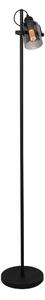 Freelight Lampă de podea Fumoso, înălțime 143 cm, negru/gri fumuriu, Negru, Camera de zi / sufragerie, Metal, Modern
