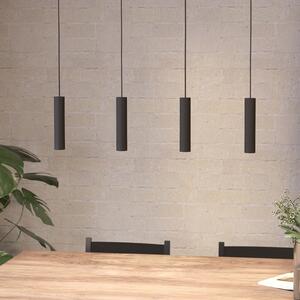 EGLO Lampă suspendată cu LED Almudaina, negru, lungime 84 cm, 4 lumini,, reglabil, Negru, Camera de zi / sufragerie, Metal, Modern