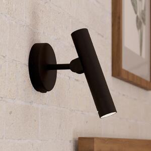 EGLO Almudaina LED de perete, negru Lățime 11 cm, oțel, reglabil, Negru, Camera de zi / sufragerie, Metal, Modern