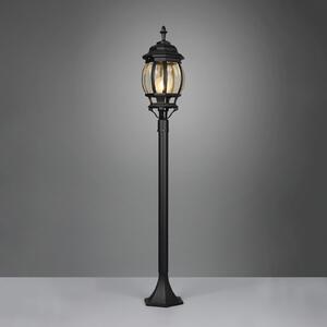 Trio Lighting Lumină de drum Elvo, negru mat, înălțime 100 cm, aluminiu, reglabil, Negru, Aluminiu, Antichitate