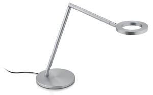 Knapstein Lampă de masă cu LED Tessa-T, nichel mat, CCT, control prin gesturi, reglabil, Metalic, Studiu / Birou, Alamă, Modern