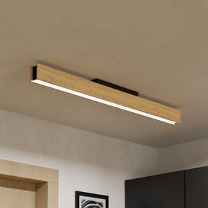 EGLO Smart ZIG LED lampă de tavan Anchorena-Z, lungime 123 cm, RGB CCT, reglabil, Lemn, Camera de zi / sufragerie, Lemn, Modern
