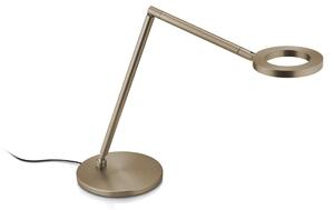 Knapstein Lampă de masă cu LED Tessa-T, efect bronz, control prin gesturi CCT, reglabil, Bronz / Alamă Veche, Studiu / Birou, Alamă, Modern