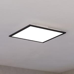 EGLO Lampă de masă Barlaston, înălțime 39 cm, negru/gri, metal/țesătură, Negru, Camera de zi / sufragerie, Metal, Modern