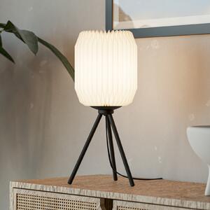 EGLO Lampă de masă Belgrave, înălțime 44 cm, alb/negru, metal/hârtie, Negru, Camera de zi / sufragerie, Metal, Modern, Tripod