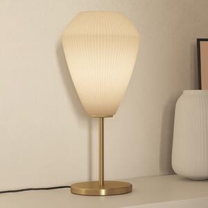 EGLO Lampă de masă Caprarola, înălțime 46 cm, culoare nisip/alamă, sticlă, Bej, Camera de zi / sufragerie, Sticlă, Modern