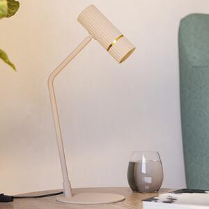 EGLO Lampă de masă cu LED Caminia, înălțime 48,5 cm, culoare nisip, oțel, Bej, Camera de zi / sufragerie, Metal, Modern