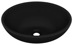 Chiuvetă de lux, negru mat, 40 x 33 cm, ceramică, formă ovală