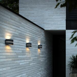 Nordlux Aplică de exterior Sibelis, E27, plastic, antracit, reglabil, Negru, Plastic