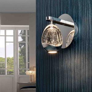 Schuller Valencia Aplică cu LED Rocio, metal, sticlă, 1 lumină, cromat, Metalic, Camera de zi / sufragerie, Metal