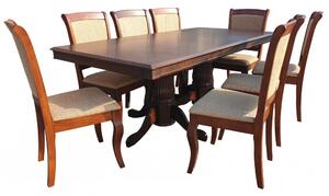 Set masa RH 7132 si 8 scaune RH5519 Dirty oak, 160x100x77 cm