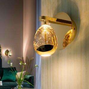 Schuller Valencia Aplică cu LED Rocio, metal, sticlă, 1 lumină, auriu, Auriu / Alamă, Camera de zi / sufragerie, Metal