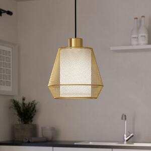 EGLO Lampă suspendată Ciudadela, Ø 18 cm, negru/alamă, oțel, reglabil, Auriu / Alamă, Camera de zi / sufragerie, Metal, Modern