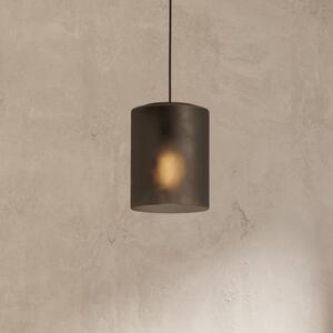 EGLO Lampă suspendată Colomera, Ø 15 cm, negru/gri, sticlă, reglabil, Gri, Camera de zi / sufragerie, Sticlă, Vintage