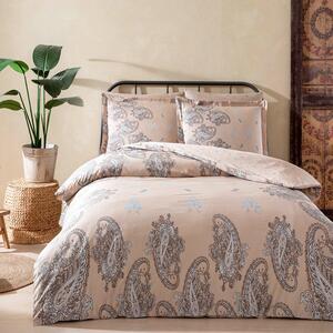 Lenjerie de pat dublu TAC satin de lux, Herna Bej