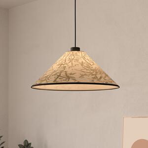 EGLO Oxpark lampă suspendată, Ø 42 cm, verde/alb/negru, material textil, reglabil, Verde, Camera de zi / sufragerie, Țesătură / Textil, Modern