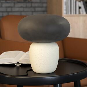 EGLO Lampă de masă Cahuama, alb/negru, ceramică, Alb, Camera de zi / sufragerie, Ceramică, Modern