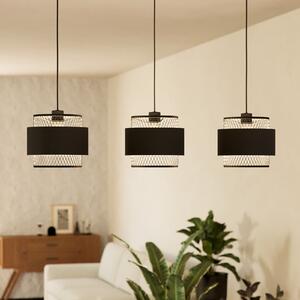 EGLO Bazely, negru, cu 3 lumini., reglabil, Negru, Camera de zi / sufragerie, Modern