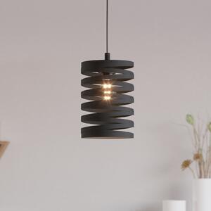 EGLO Cremella lampă suspendată, Ø 18 cm, negru, oțel, reglabil, Negru, Camera de zi / sufragerie, Metal, Modern