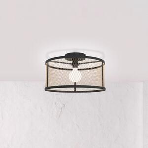 EGLO Plafonieră Dellow, Ø 45 cm, negru/albastru, oțel, reglabil, Negru, Camera de zi / sufragerie, Metal, Modern