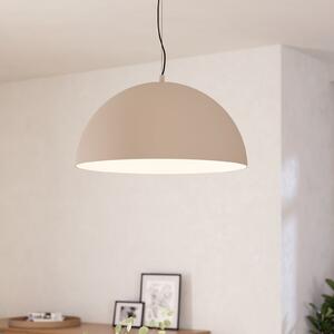 EGLO Gaetano 1 lampă suspendată, Ø 53 cm, nisip/crem, oțel, reglabil, Bej, Camera de zi / sufragerie, Metal, Modern