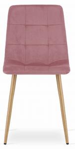 Scaun din catifea roz KARA